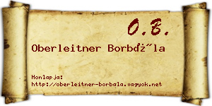 Oberleitner Borbála névjegykártya